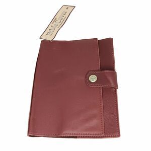 VTG Bob Siemon Designs Large Brown Leather Bible Cover Pewter Button New W/ Tag